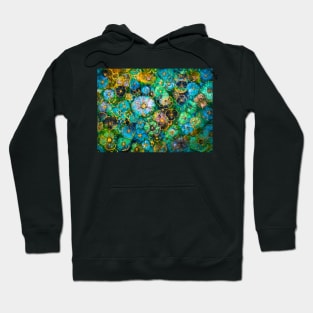 Floral abstract turquoise Hoodie